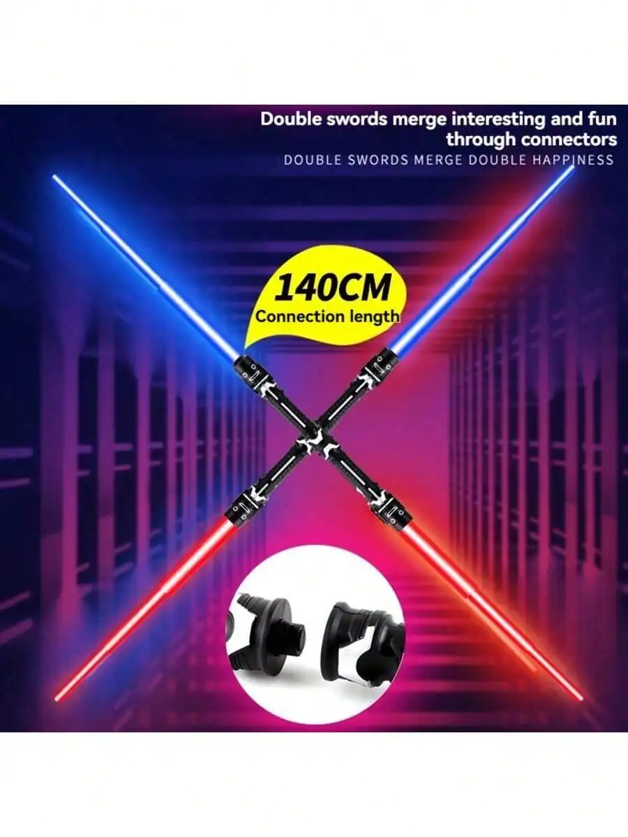 

Лазерный меч, световой меч, красный и синий, двойная сабля, Rave Transformation, детский подарок, оружие для косплея, крутая мигающая игрушка для мальчиков