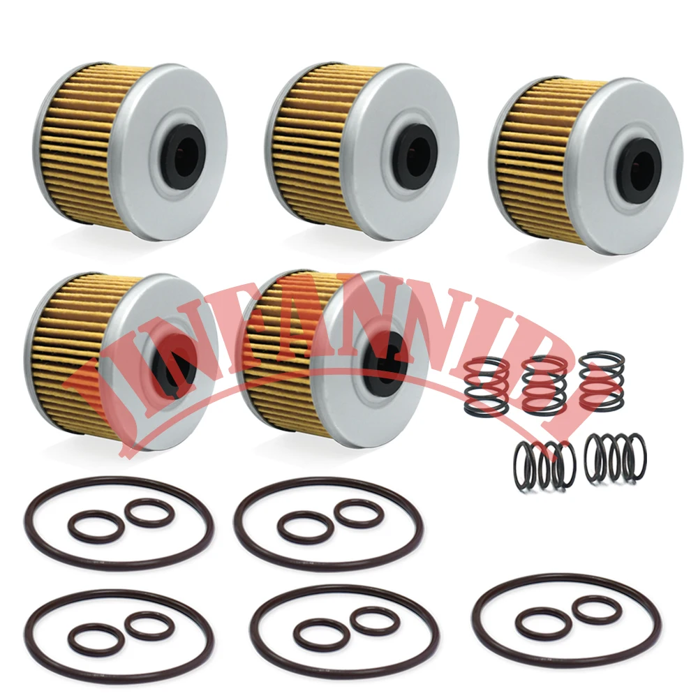 

5 Packs Oil Filters Kit w/ O-Rings For Honda Foreman 500 TRX500FE/FM/TM/FPE/FPM