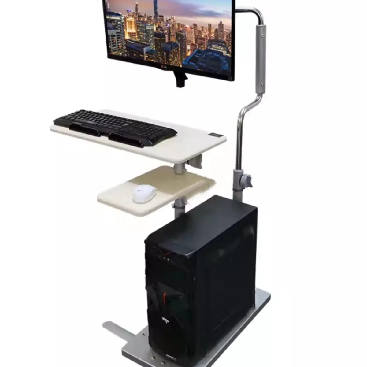 Bedside desktop computer table Household folding lifting table Simple computer table Mobile cockpit suspension bracke