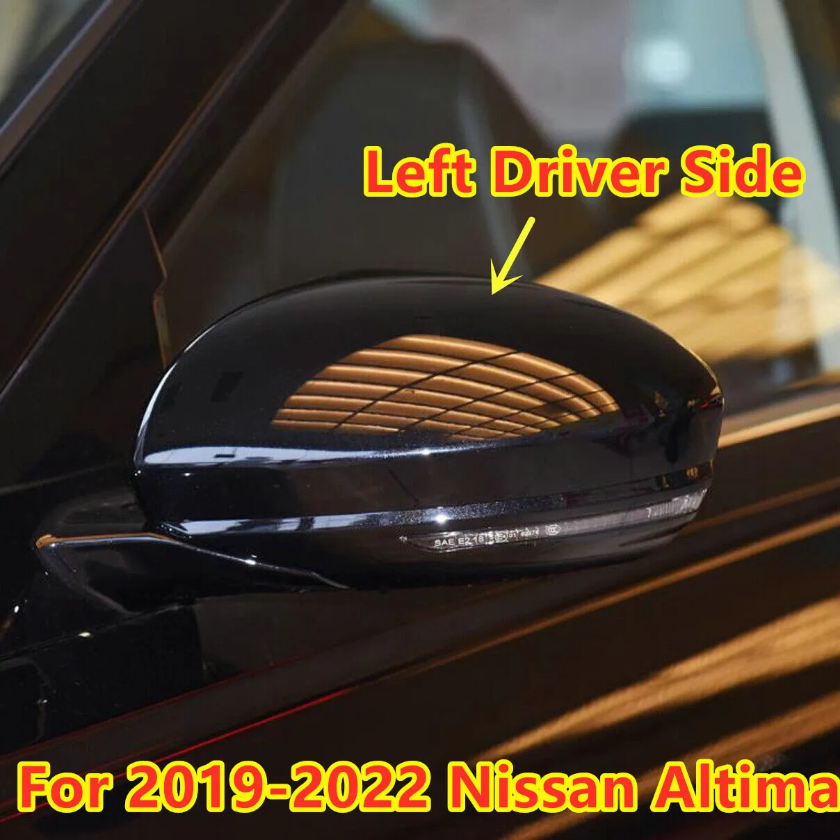For Nissan Altima 2019-2022 Left Driver Side Mirror Cap Cover Rearview Replace