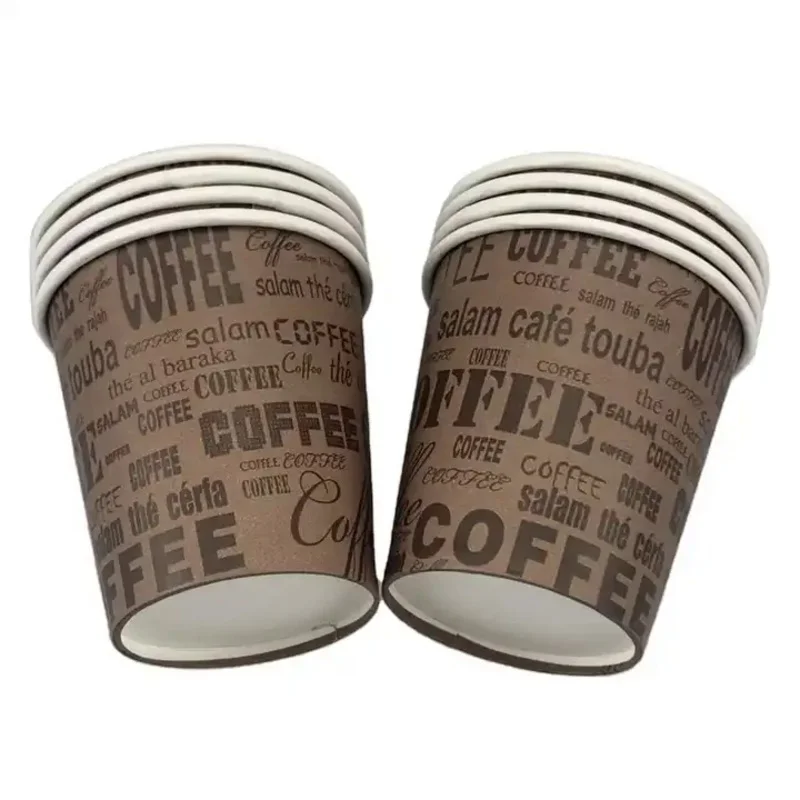 Vasos de papel desechables biodegradables para café, productos personalizados, logotipo personalizado, 6oz