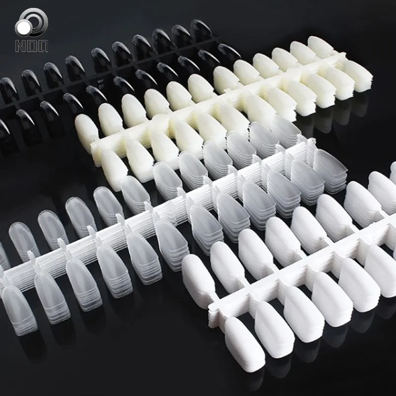 NOQ 240 Pcs Short False Nails Set Press On Natural White Artificial Nails Tips For Finger Nail Art Decorations Design Tools