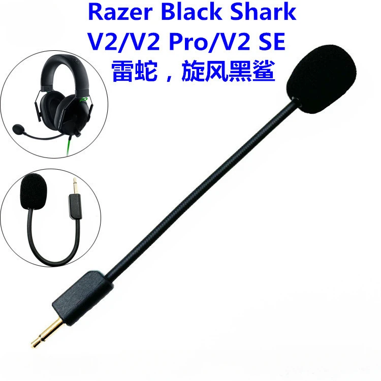 교체용 플러그 하이 퀄리티 헤드폰 마이크, Razer- Black Shark V2/V2 Pro/V2 무선 게임용 헤드셋에 적합, 3.5mm