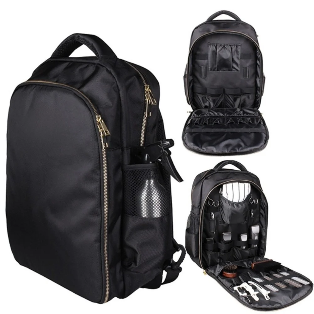 

Large Capacity Barber Supplies Backpack Shoulder Bag Portable Design Hairstylist Tools Bag Organizer Storage Compartments