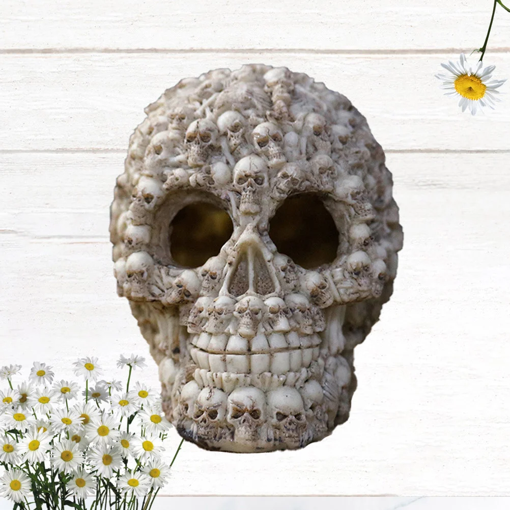 

Resin Skull Prince Adornment Durable Aquarium Decor Fish Tank Decoration Lively Natural Underwater Landscape Aquarium Ornament