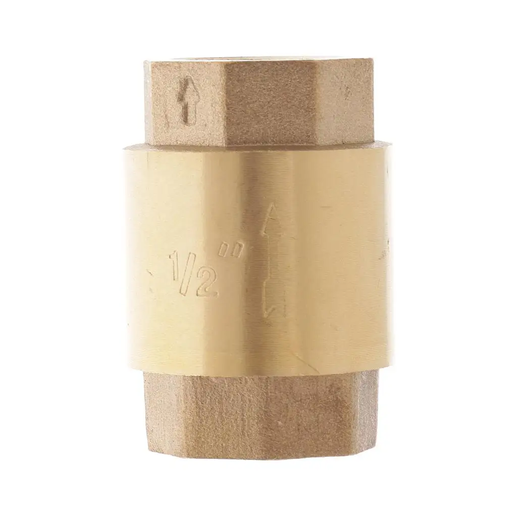Brass Check Valve DN15 In-line Spring Non Return Copper Flow Control Valve for Water Gas Pipeline