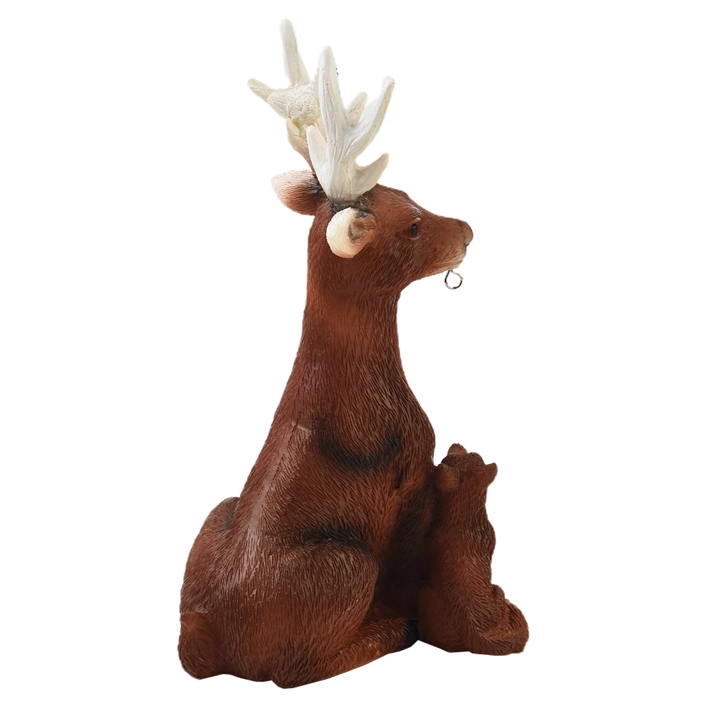 Home Decoration Solar Deer Ornament Hedgehog Rabbit Resin With Protective Coating Energy Saving Garden Figures