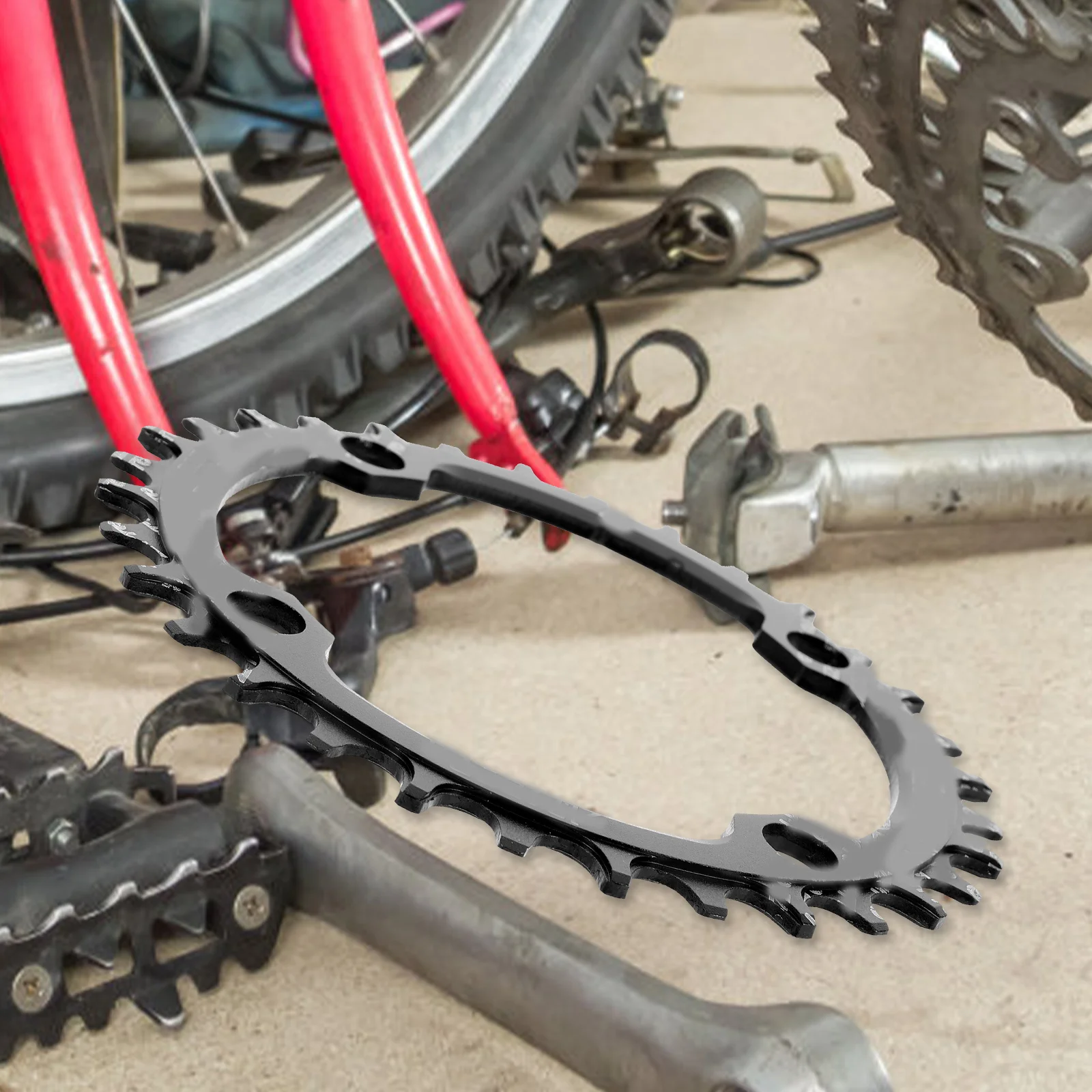 

Bike Chain Ring 32t Aluminum Alloy Single Tooth Narrow Wide Smooth Operation Stylish Cycling Accessory Bike Crowns