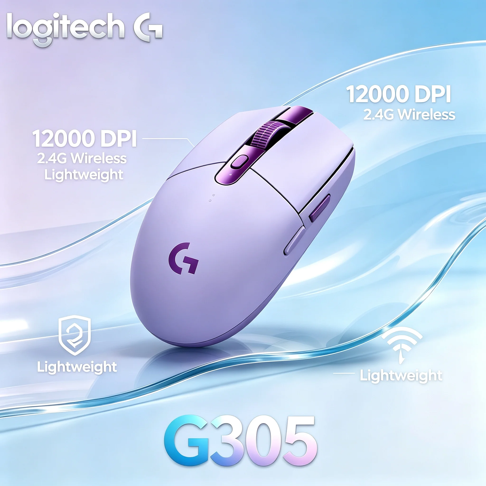 Logitech G305 Wireless Gaming Mouse LIGHTSPEED 2.4G Wireless Connection Ultra Light For Gamer & Office User