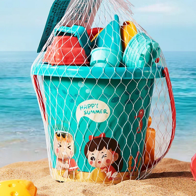 18 PCS Summer Beach Set Toys For Kids Digging Sand Plastic Bucket Watering Bottle Shovels Children Beach Water Game Toys Tools