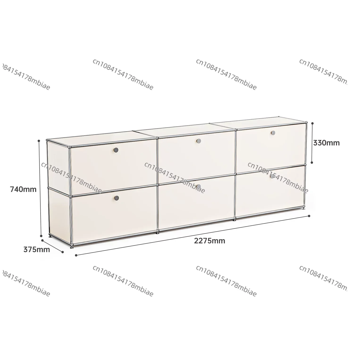 Storage Cabinet Sideboard Haller Cabinet Storage Shelf Modular Furniture Stainless Steel Metal Board for Living Room Cabinet