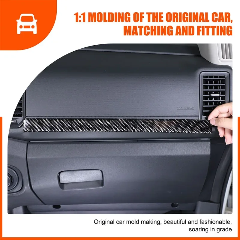 Soft Carbon Fibers For Nissan Frontier 2024+ Car Glove Box Storage Compartment Panel Trim Strip Car Accessories