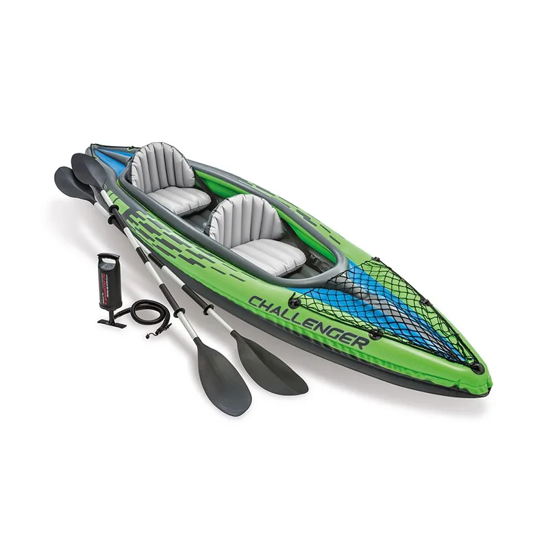 INTEX CHALLENGER-KAYAK K2 para 2 personas, canoas hinchables con dos asientos, kayak oceánico, gran oferta, 68306