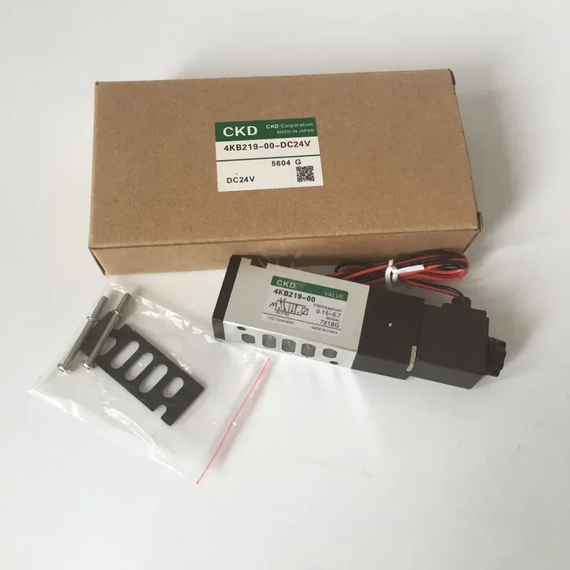 Pneumatic component CKD electromagnetic reversing valve 4KB219-00-D24 plate installation AC220V DC24V.