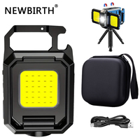 USB Rechargeable LED COB Work Lights Mini LED Handheld Flashlights Waterproof Keychain Emergency Lantern For Outdoor Camping