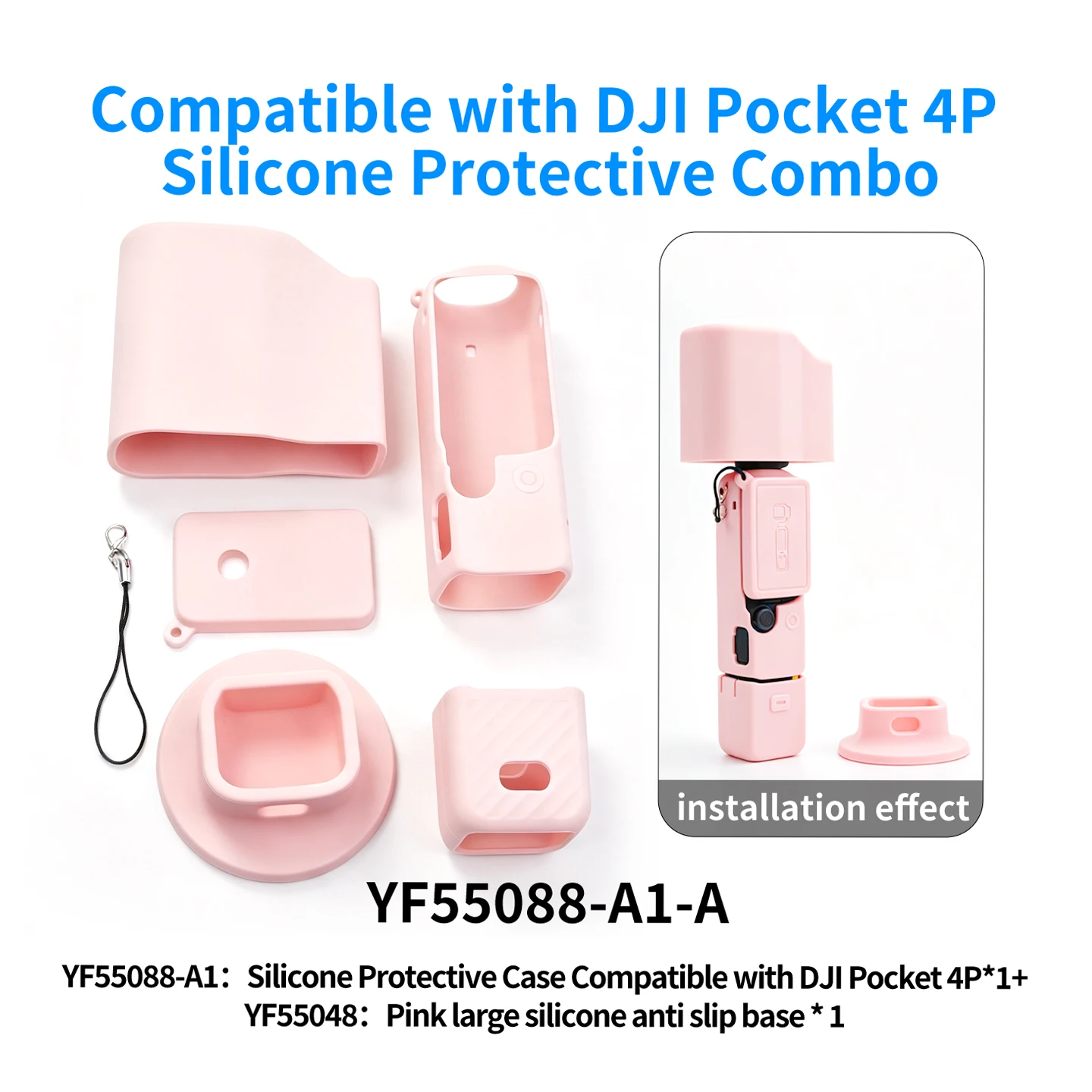 Modulare Silikon-Schutzhülle für DJI Pocket 4 Pro Gimbal-Kamera, Desktop-Ständer-Basis-Kombi-Set, Stabiler Schutzschutz – Detail 12