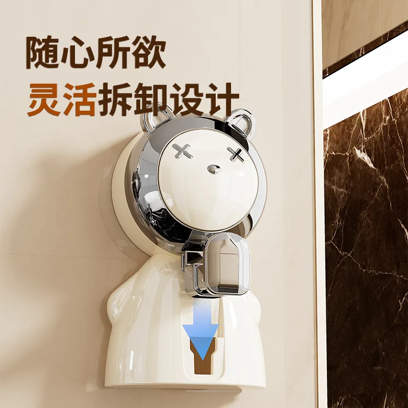 Suction Cup Hook Punch-Free Bathroom Vacuum Traceless Strength Glue Stick Wall Bathroom Towels behind the Door Mop Sticky Hook