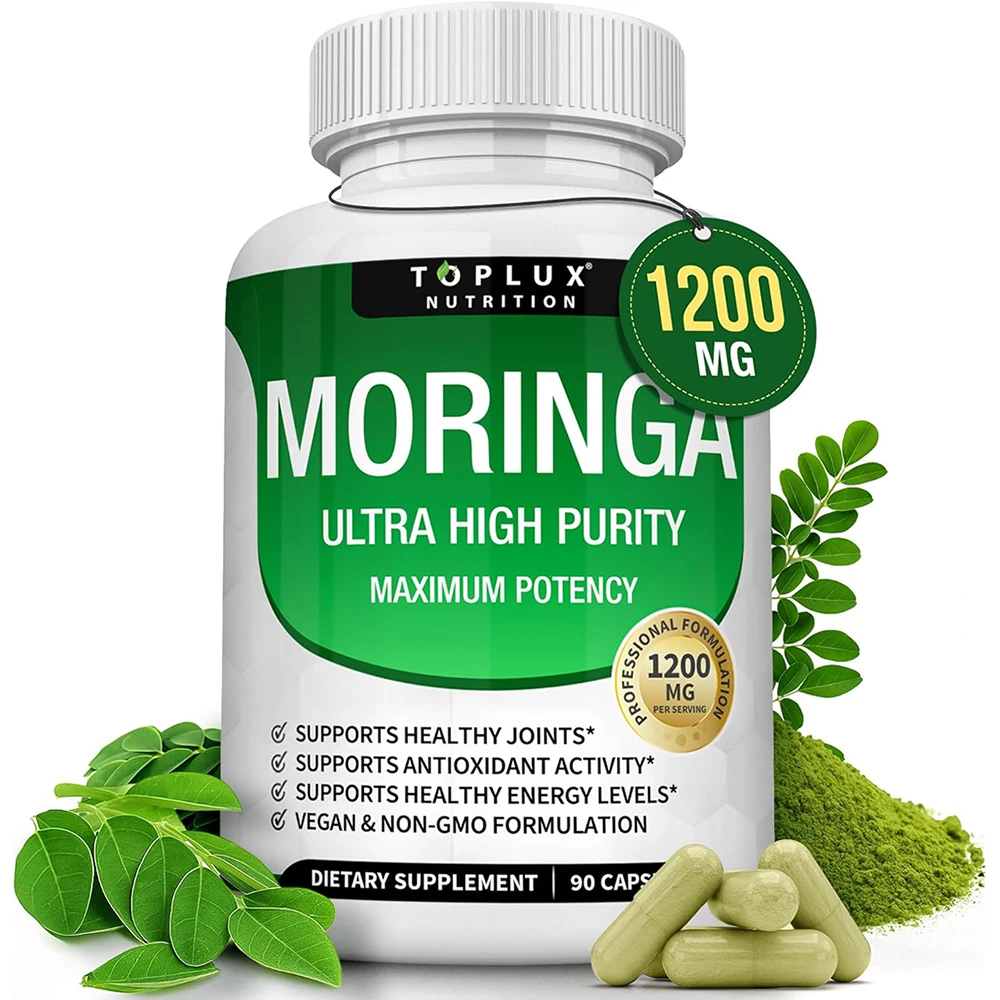 

Капсулы Moringa 1200 мг — чистый порошок Moringa Oleifera Leaf Superfood, богатый антиоксидантом, здоровью кожи и поддерживанием иммунитета, веганом