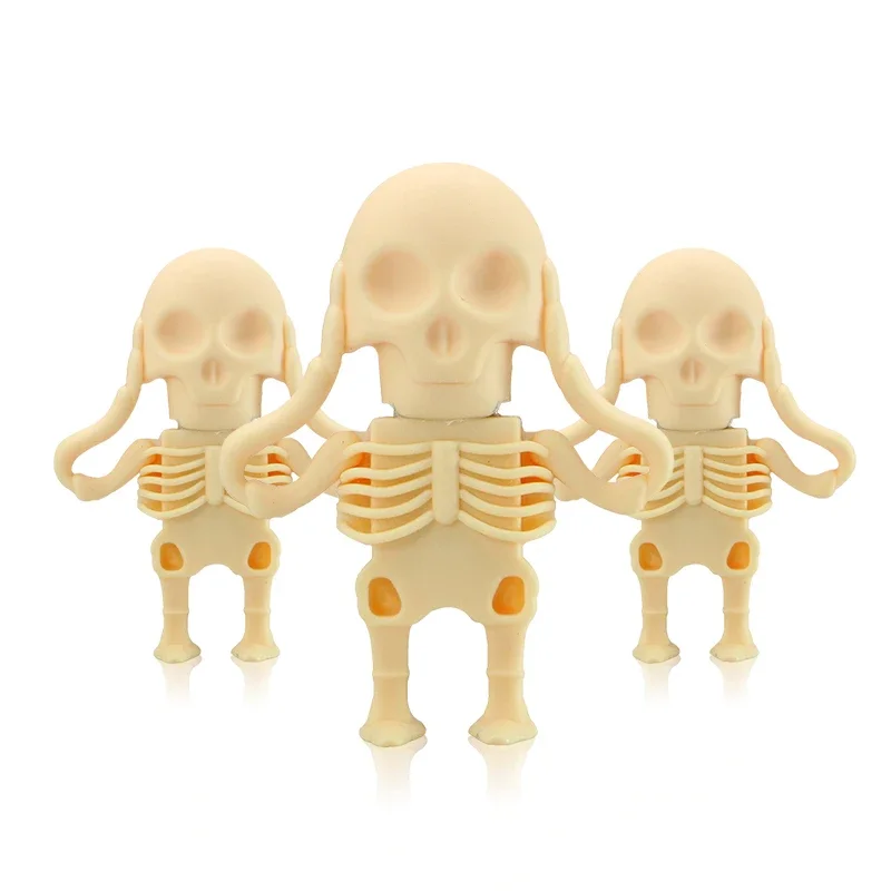 USB 2.0 Skeleton Man Flash Drive, Memory Stick, Disco U, Presentes de Halloween, 32GB, 64GB, 128GB, 256 GB, 4GB, 8GB, 16GB, 32GB