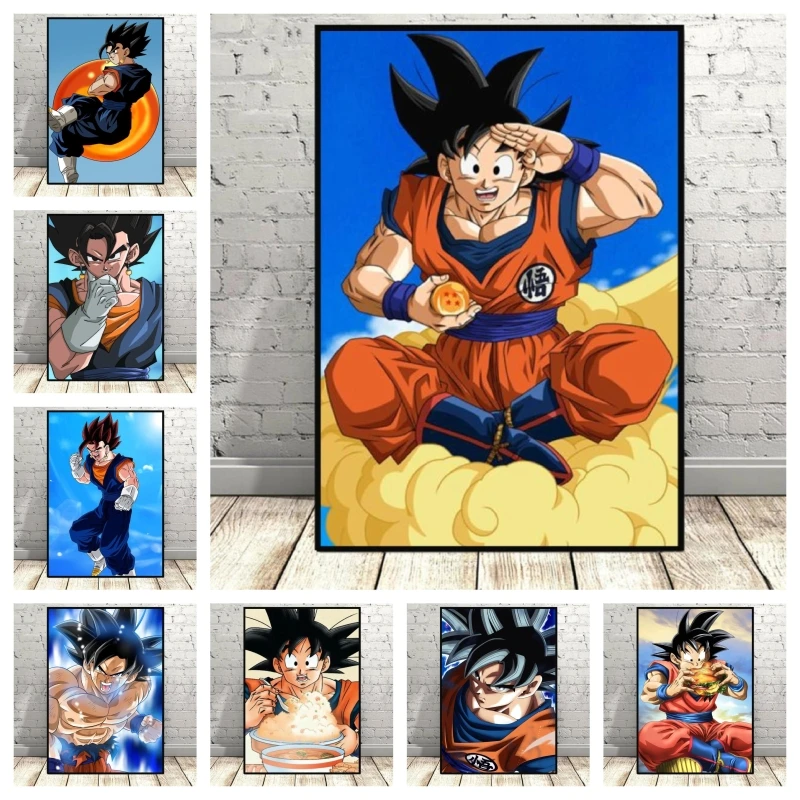 

Dragon Ball Anime Posters Goku Decor Gifts Modern Home Decorative Hanging Cartoon Comics Pictures Hd Print Art Prints Painting