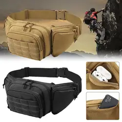 Men Waist Fanny Pack Belt Bag Tactical Military Motorcycle Rider Sports Climb Camping Nylon Male Tool Sling Chest Hip Bum Bag