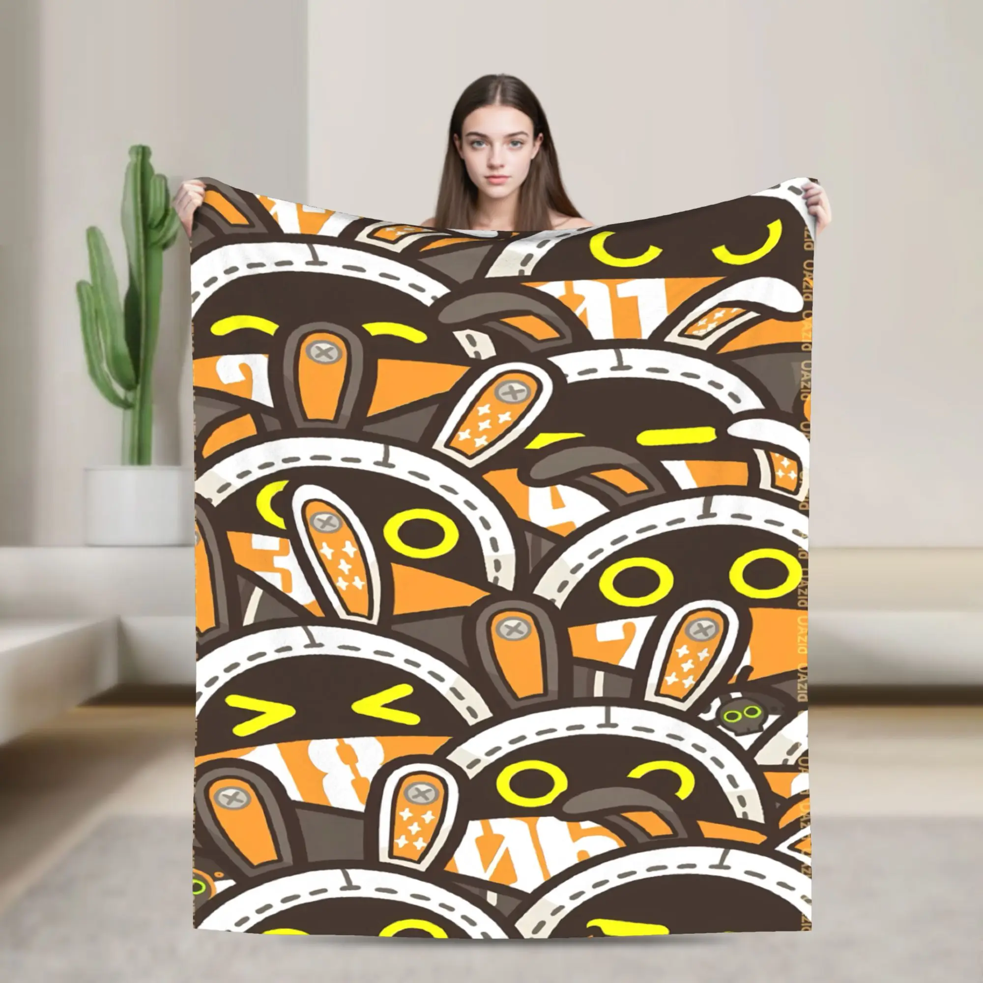 Bangboo Zenless Zone Zero Anime Plush Blankets Students  Flannel Throw Blanket For Couch Chair Soft Custom Bedspread Gift