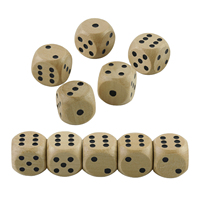 Wooden Dice 10Pcs for Tabletop Games - Gaming Cubes - D6 Shape - Gaming Accessories