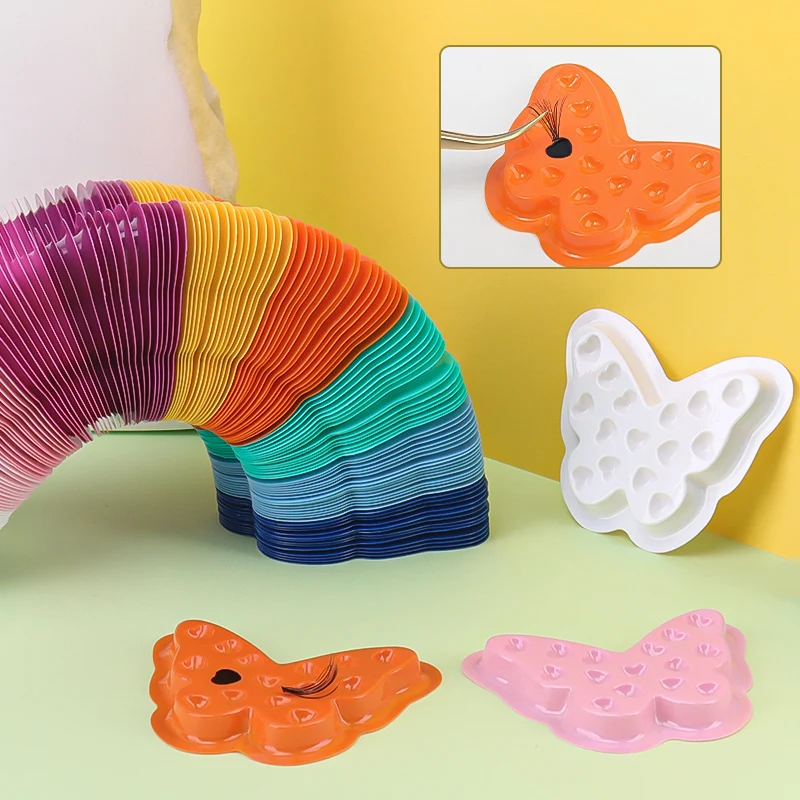 100 Uds. Soporte de pegamento para pestañas de mariposa desechable, almohadillas adhesivas, herramienta de extensión de pestañas postizas, suministros profesionales, herramientas de maquillaje