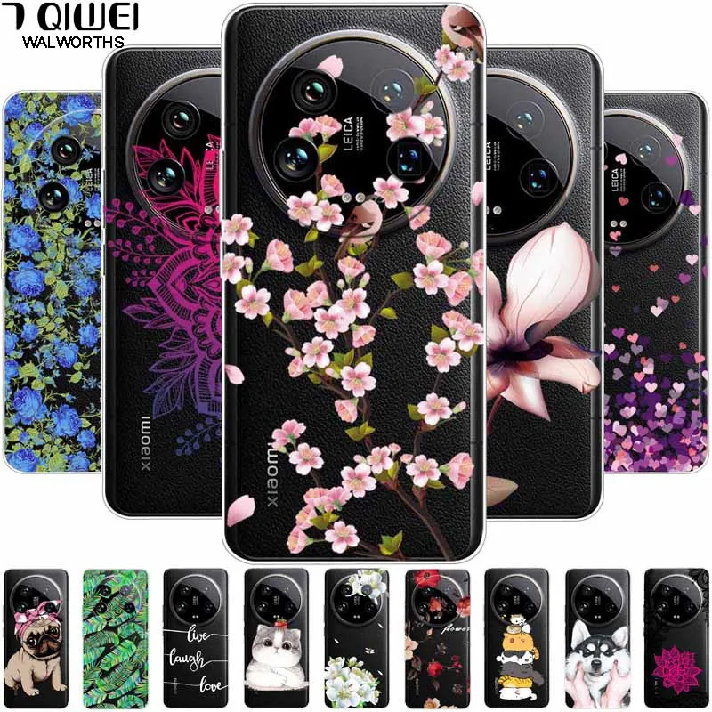 For  Xiaomi 14 Ultra Case Clear TPU Soft Transparent Bumper Coque for Xiaomi Mi 14 Ultra 5G Phone Cover Silicone 14ultra Funda