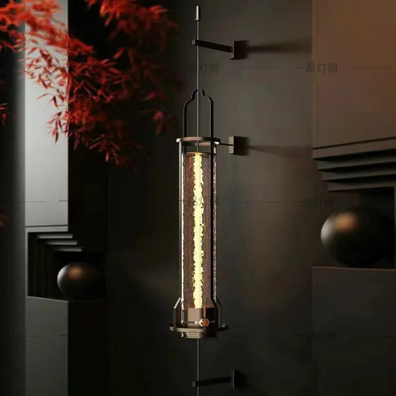 Designer engineering hotel custom lobbies clubhouse long-pole wall lamps, living room background walls, showroom corridor