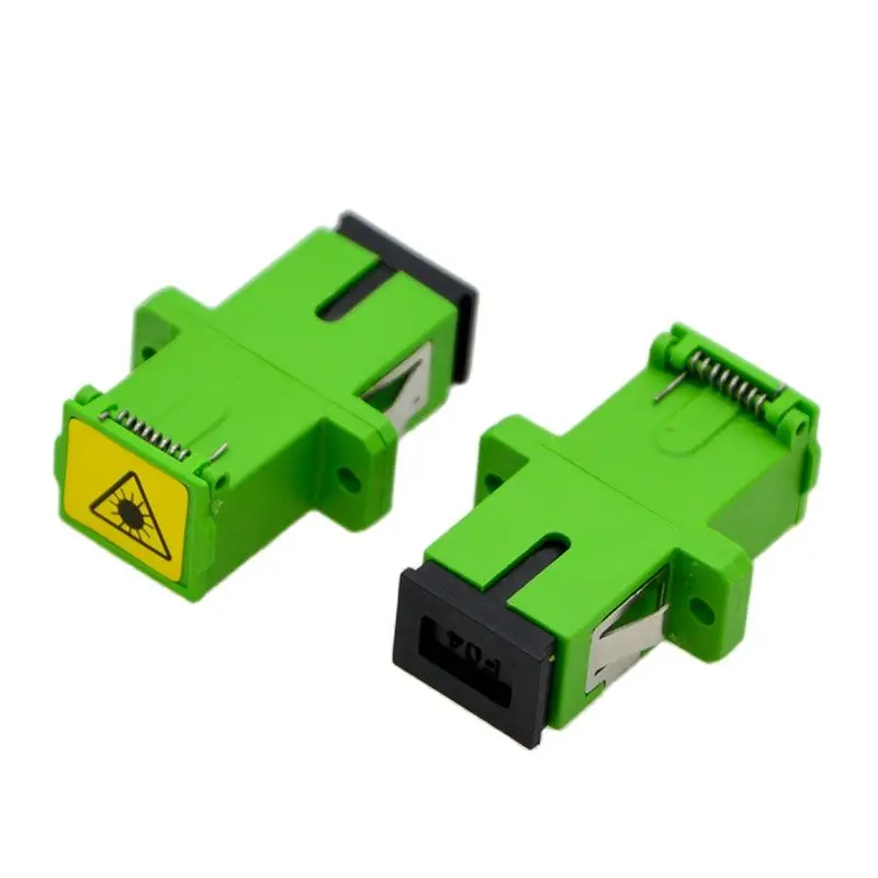 10pcs NEW Optic Fiber Adapter Connector SC Simplex Fiber Optic Adapter Coupler Flange With Dust Cover Factory Special Wholesale