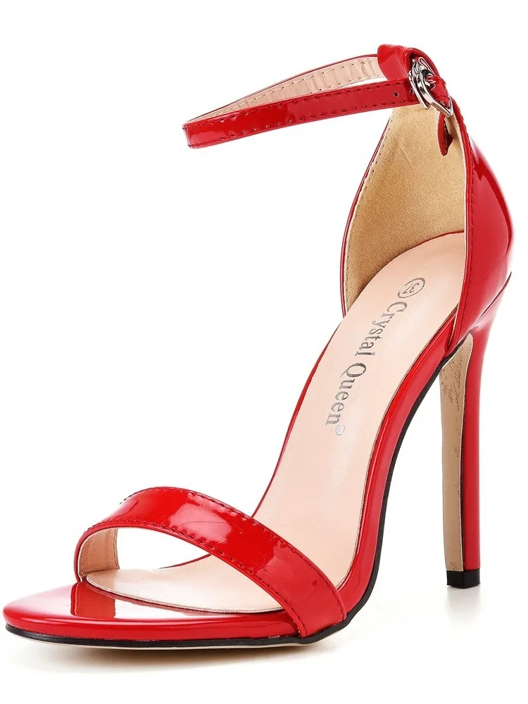 

Bla Large Size Sandals High Heels Stage Performance Women's Stiletto oes Low Cut Roman Sle PU Material Fi Mouth ape