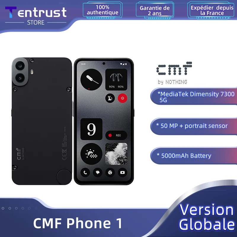 Smartphone CMF Phone 1, Version Globale, cran Super AMOLED 6.67 