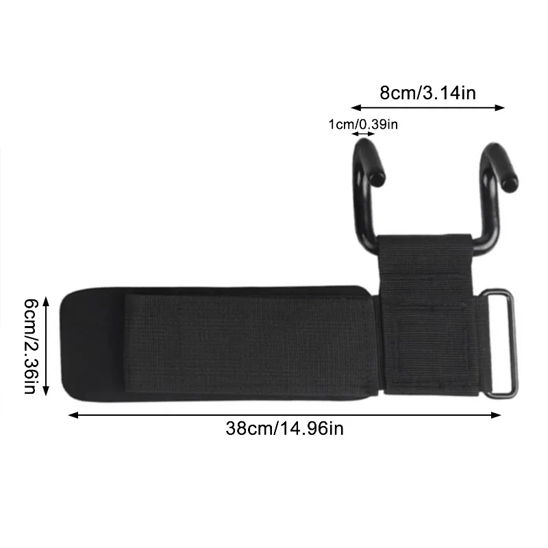 2Pcs Fitness Wrist Assist Hooks Anti Slip Weight Lifting Grip Support Wraps Pull Up Wrist Brace for Gym Workout Power Training