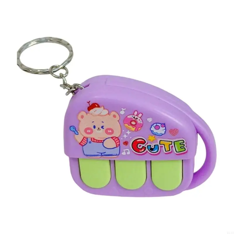91AF Compact Piano Themed Keychain Backpack Hanging Decoration Pendant That Records Sound And Plays Melodies