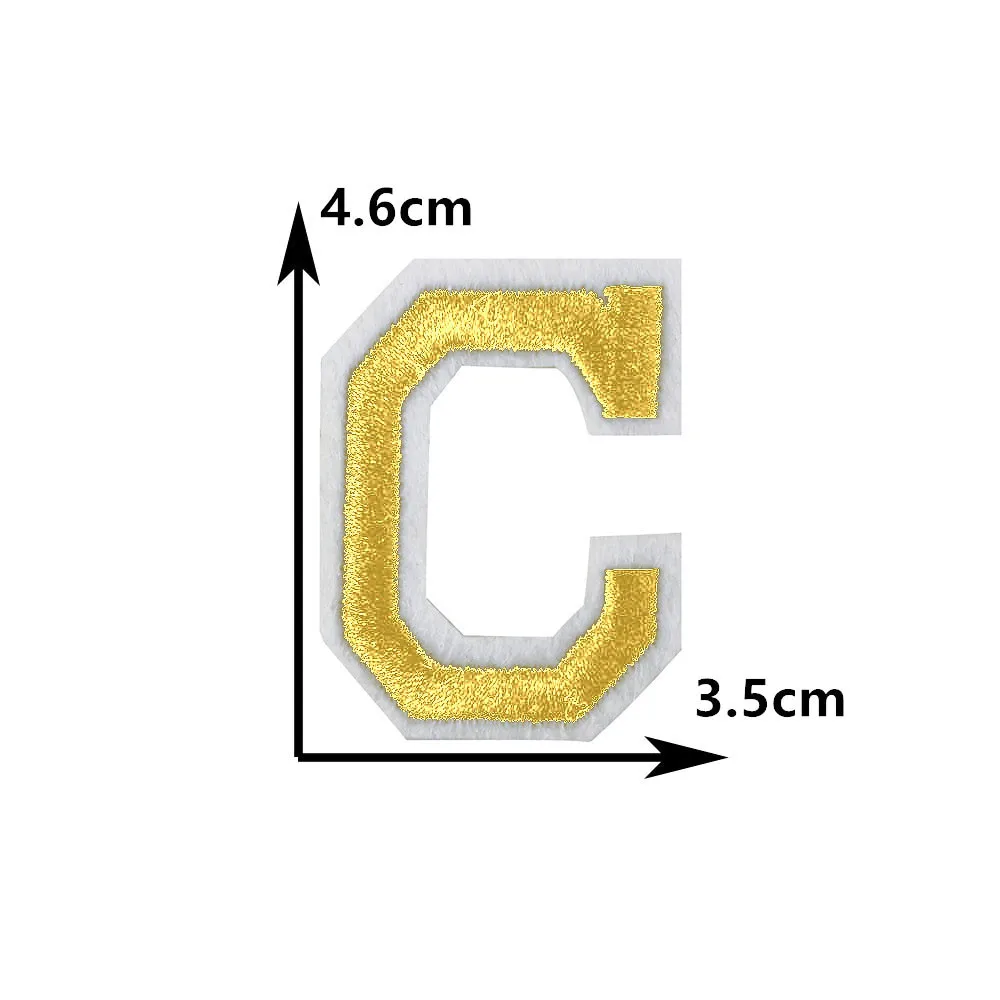 Gold cartoon letters Hotmelt adhesive iron Diy Decoration for clothes and hats jeans clothing accessories clothing patches