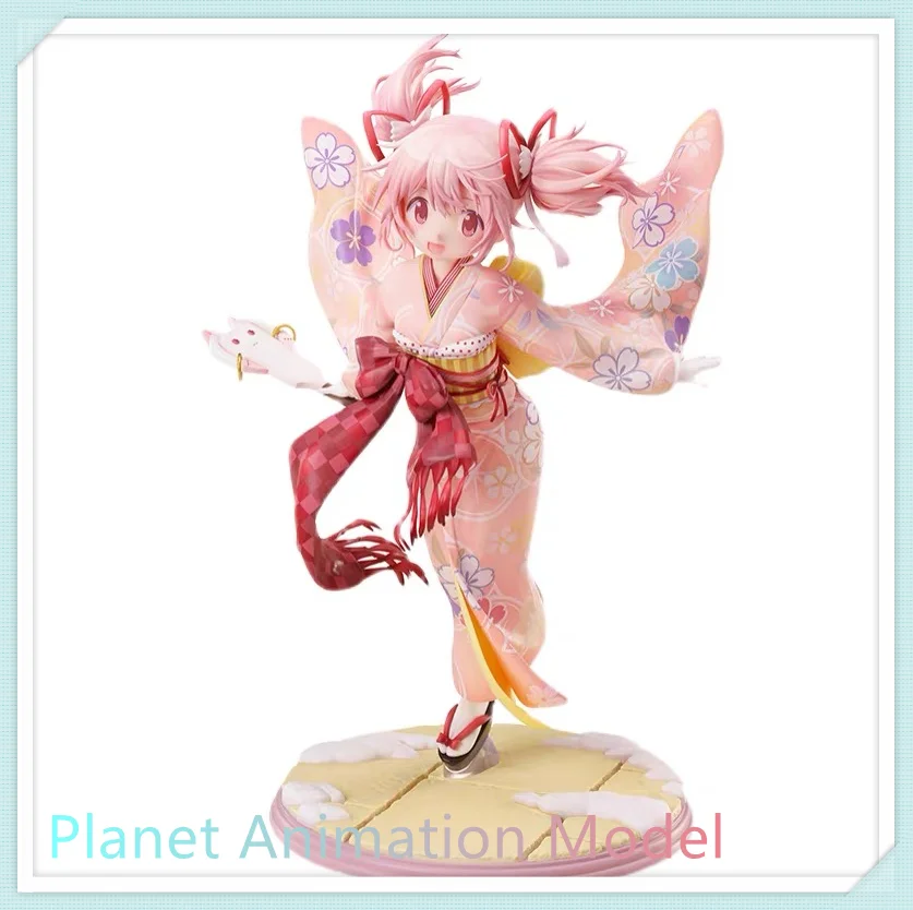 100% Genuine Original In Stock F:NEX Puella Magi Madoka  Kaname Dress Up Kimono H22CM 1/7 PVC Figure Anime Model Toys Collection