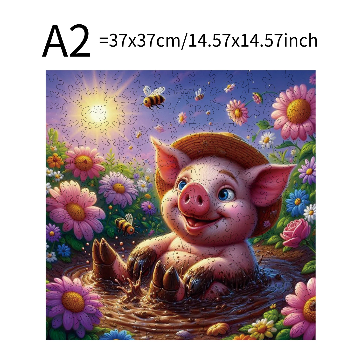Schwein Nilpferd Tierpuzzles Hochwertiges Puzzle Holzpuzzle Bestes Weihnachtsgeschenk