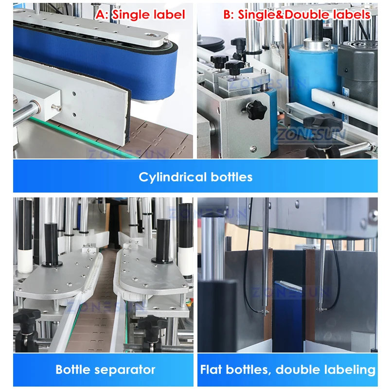ZONESUN สายบรรจุขวดทริกเกอร์อัตโนมัติโครงการ Turnkey ผงซักฟอกบรรจุของเหลวเครื่องติดฉลาก Capping ZS-MPCL1