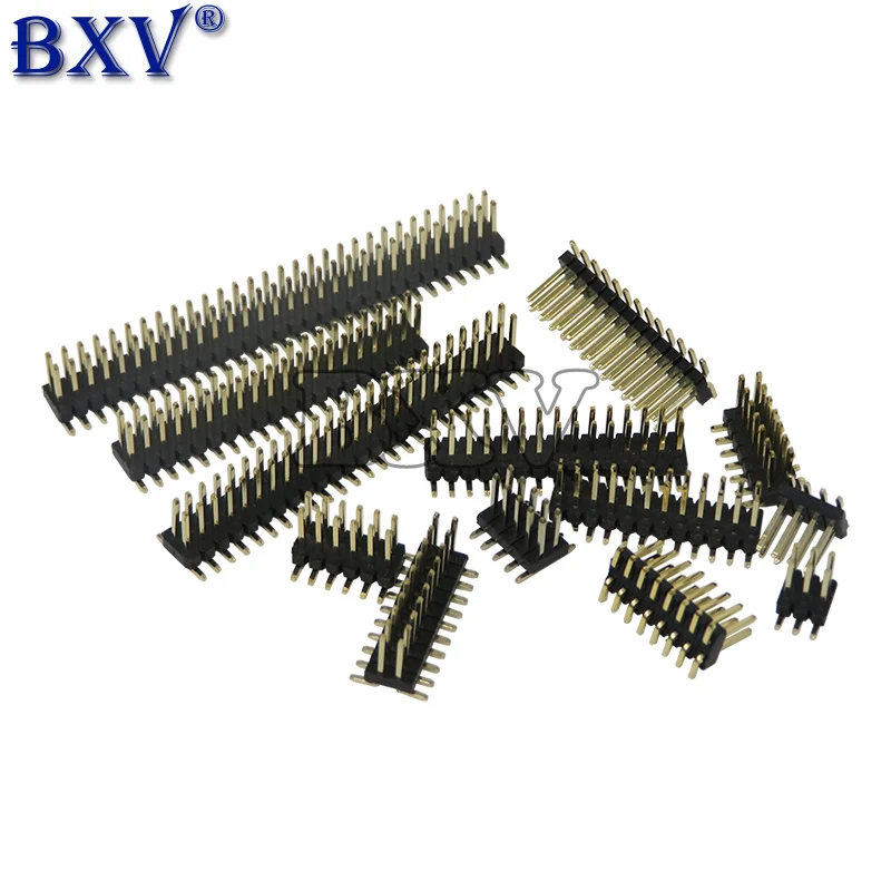 SMT 1.27MM 1.27 Double Row Male Breakaway PCB Board PIN Header Connector Pinheader 2*3/4/5/6/7/8/10/12/15/20/40P 3-50P