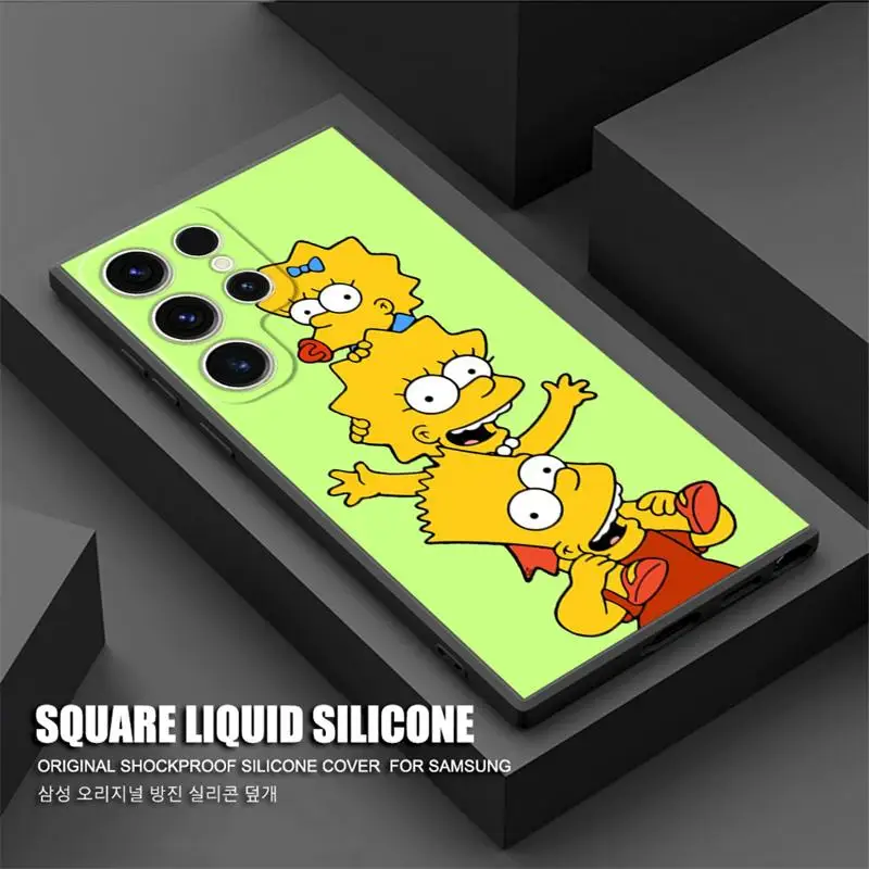 The-Simpsons Homer Marge Bart Maggie Phone Case for Samsung Galaxy S23 Ultra S22 S21 FE S20 S10 S10E Note 20 10 Plus Coque