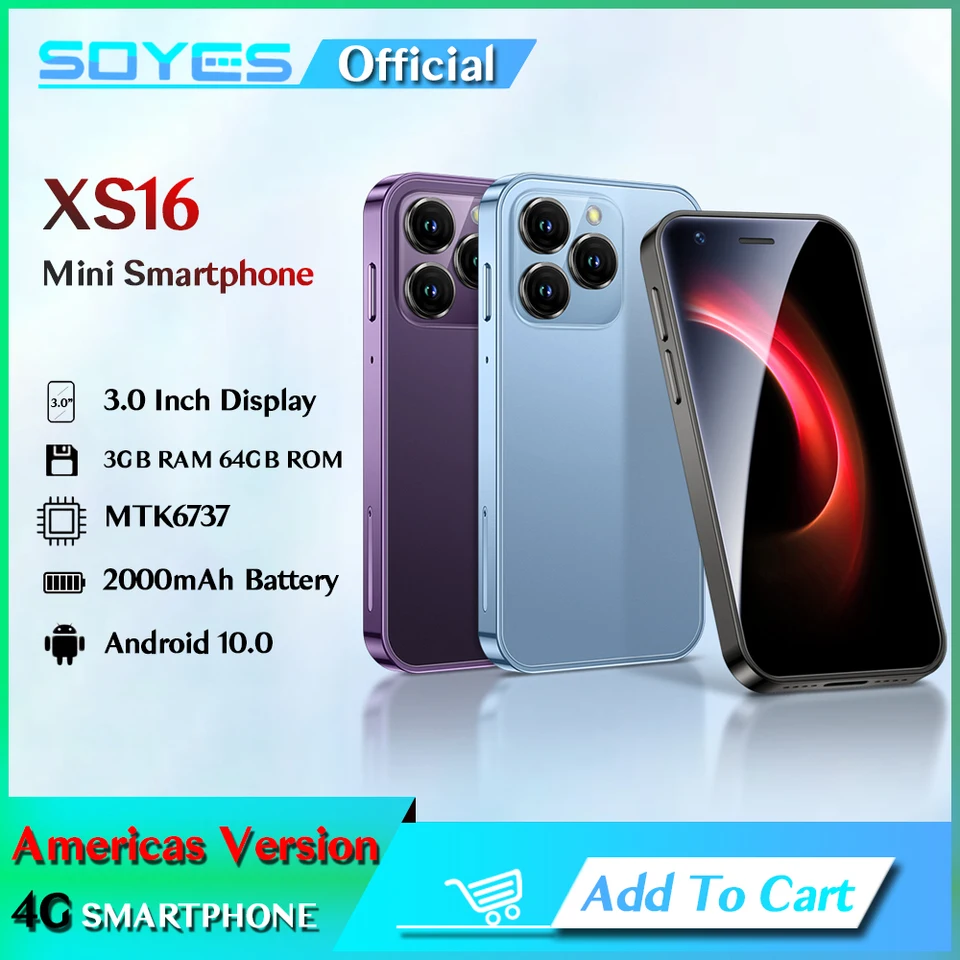 SOYES XS16 Mini Smartphone 3GB 64GB 4G Android 10