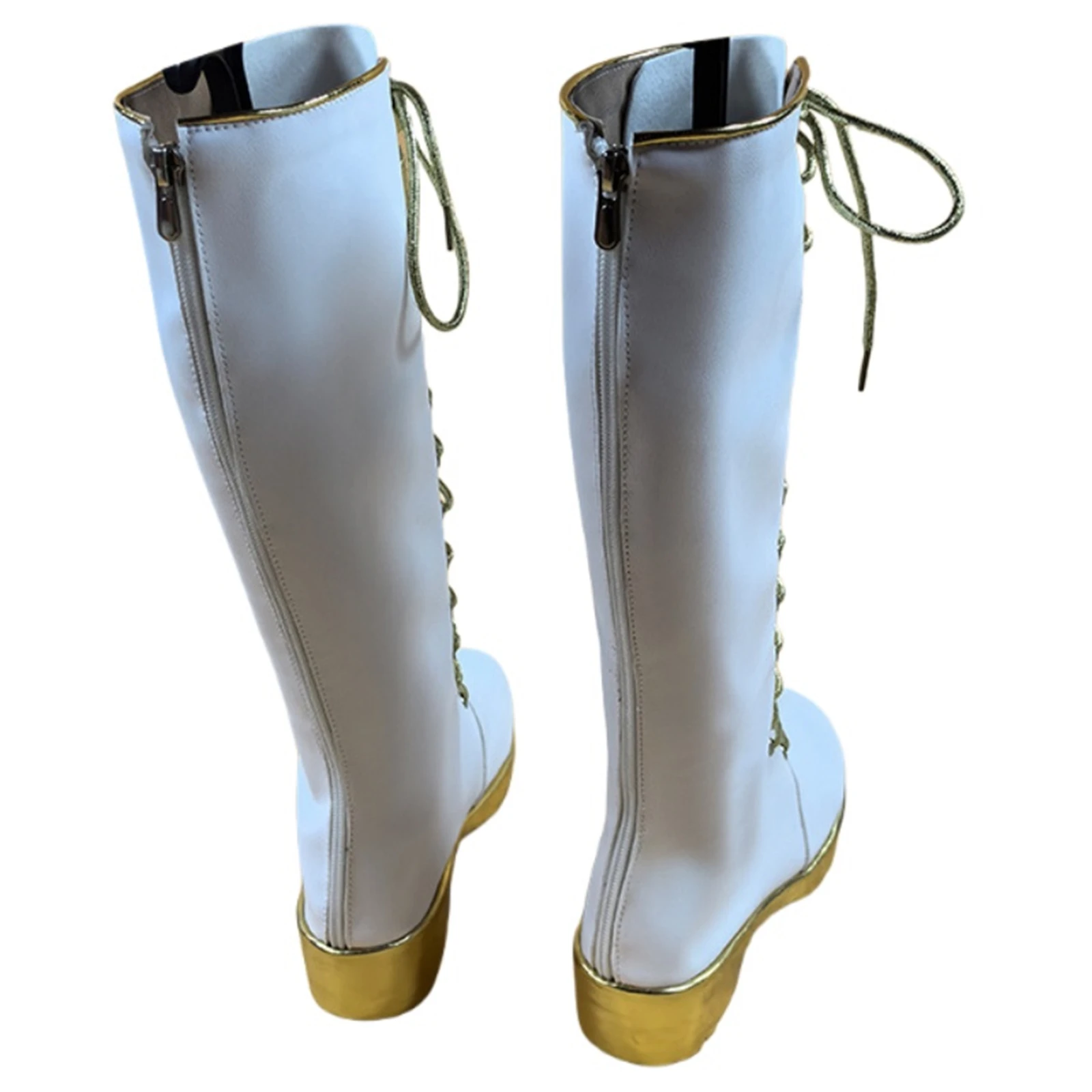 Rumi Scarpe Cosplay Donna Stivali bianchi Halloween Carnevale Festa di ruolo Puntelli