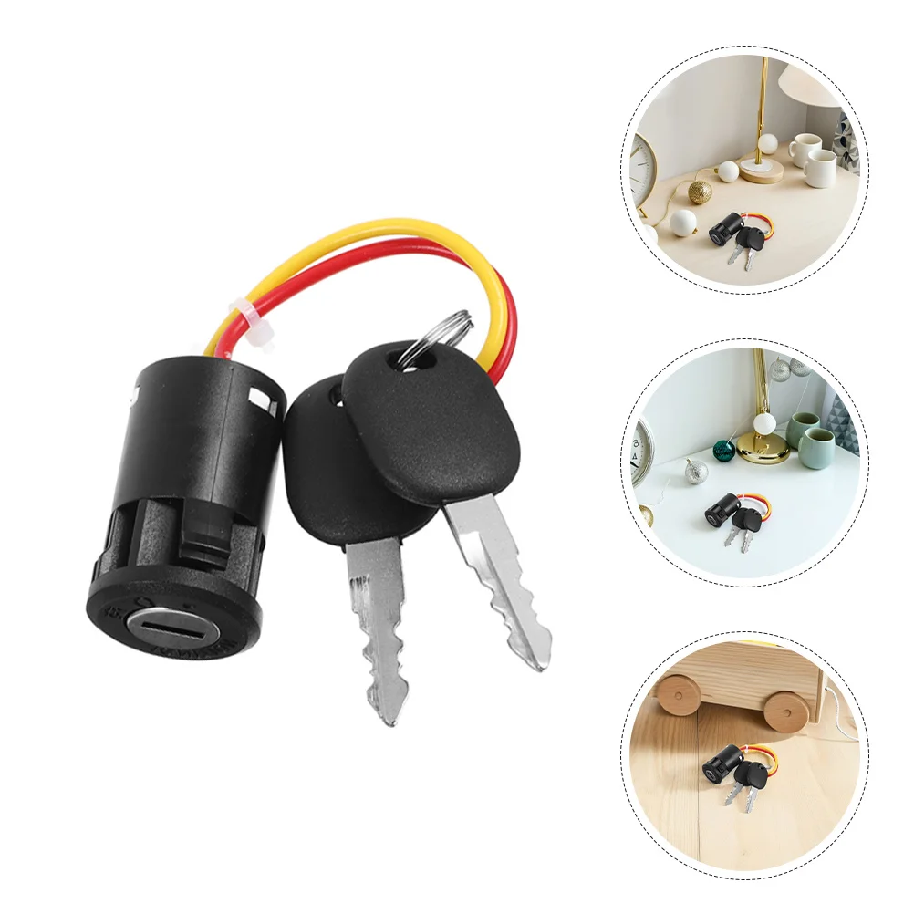 

2Pcs Children's Electric Vehicle Ignition Switch Key Set Waterproof Instant Outdoor Ride-on Car Accessories