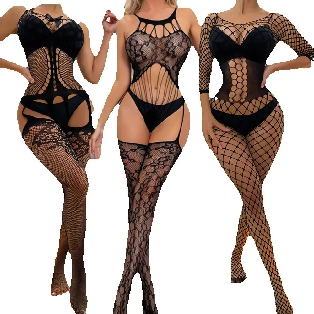 Lencería sexy para mujer, medias sexys, ropa interior, calcetines, lencería de una pieza, medias de rejilla, medias, body, lencería íntima.