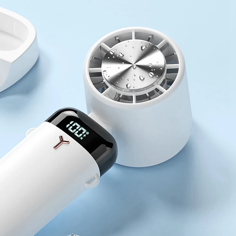 3600Mah مروحة صغيرة محمولة محمولة أشباه الموصلات التبريد مروحة سطح المكتب للطي معلق الرقبة برودة الهواء