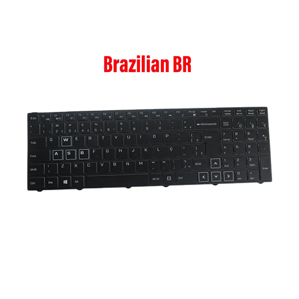 

RGB Backlit Keyboard CVM15F28PAJ43000R 6-80-N85H0-333-1P CVM15F26F0J430E 6-80-N85H0-061-1 2Z703-FR45K-C81S Brazilian French