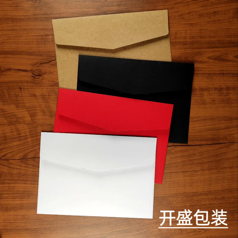 Custom.-Border Blank Simple Retro Western Kraft Paper Envelope Custom Handwriting Letter Paper Color Greeting Card File Ba - Image 4