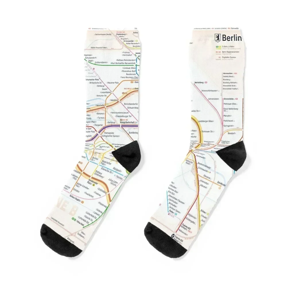 New Berlin rapid transit route map (April 21, 2023) Socks New year's colored christmass gift Woman Socks Men's