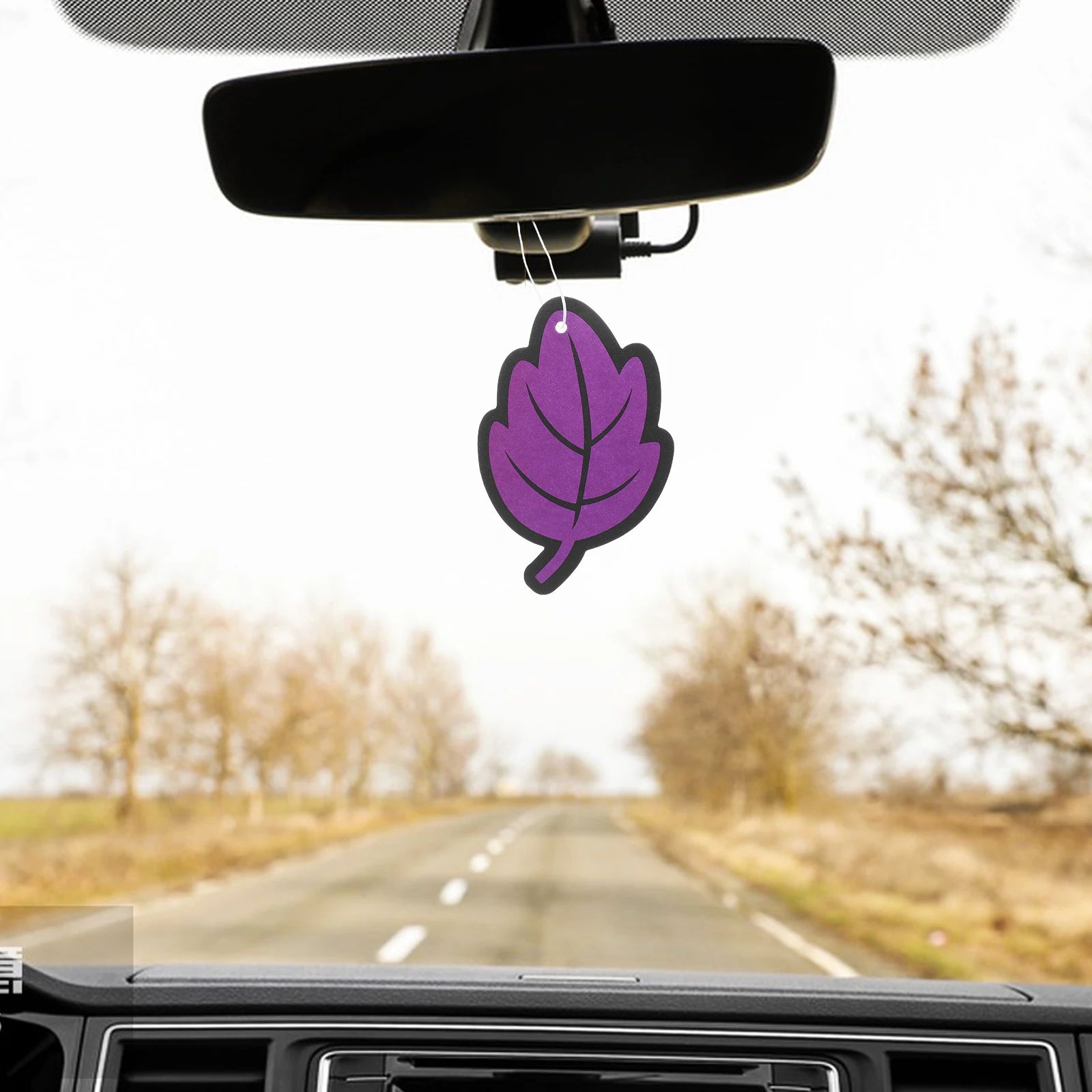 

6pcs Car Air Freshener Leaf Shape Paper Auto Fragrance Long Lasting Hanging Perfume Diffuser Natural Decoration Office Bathroom